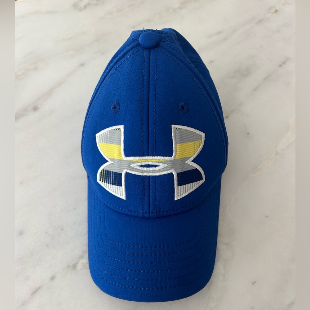 Under Armour Kids Royal Blue Logo Cap with Yellow Accent